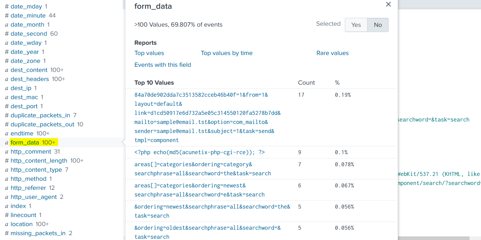 Form Data Of 40.80.148.42 IP Address