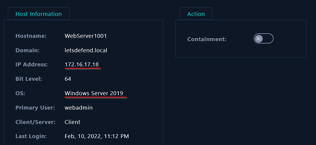 Target Endpoint Information