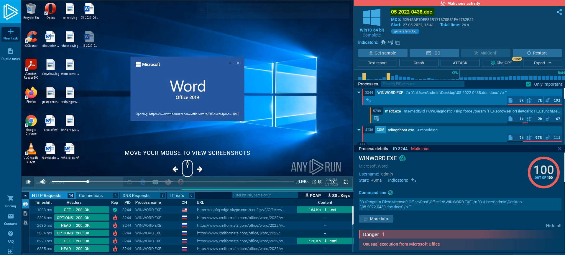 Dynamic Analysis using AnyRun