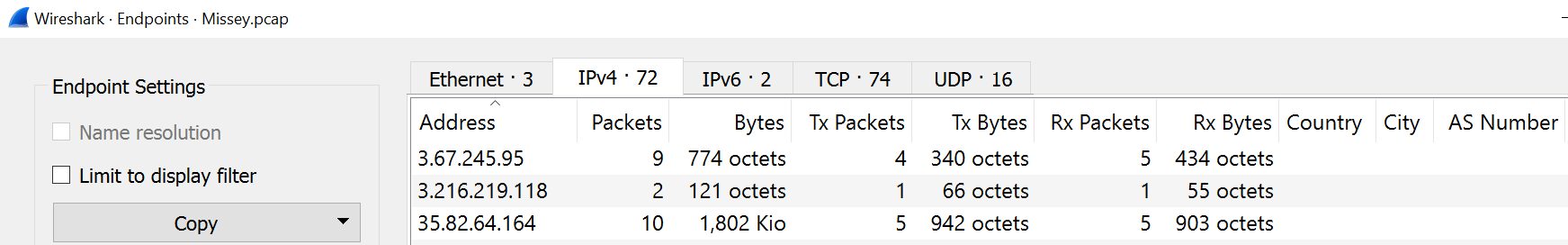 Endpoints Window